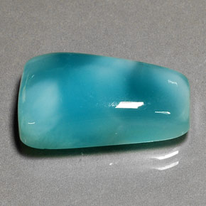 Larimar verde blu naturale da 13,77 ct, forma fantasia, opaco
