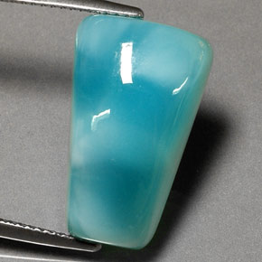 Larimar verde blu naturale da 13,77 ct, forma fantasia, opaco