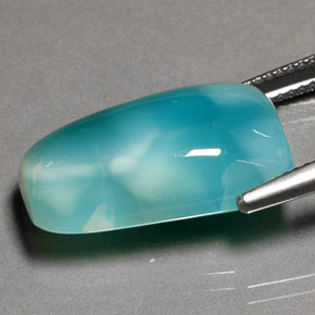 Larimar verde blu naturale da 13,77 ct, forma fantasia, opaco