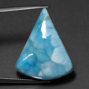 Larimar naturale blu da 31,71 ct, forma fantasia, opaco