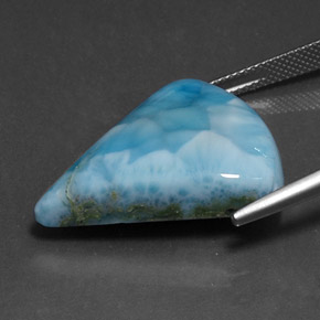 Larimar naturale blu da 31,71 ct, forma fantasia, opaco