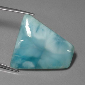 Larimar naturale verde blu da 40,19 ct, forma fantasia, opaco