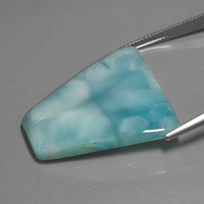 Larimar naturale verde blu da 40,19 ct, forma fantasia, opaco
