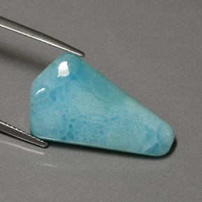 Larimar naturale blu da 15,19 ct, forma fantasia, opaco