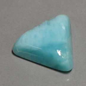 Larimar naturale blu da 13,67 ct, trillion, opaco