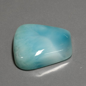 Larimar naturale blu da 20,52 ct, forma fantasia, opaco
