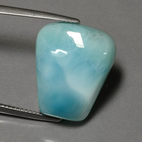 Larimar naturale blu da 20,52 ct, forma fantasia, opaco