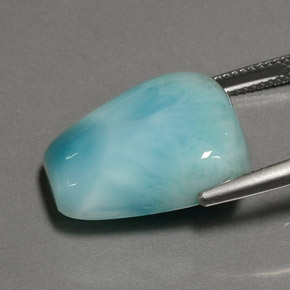 Larimar naturale blu da 20,52 ct, forma fantasia, opaco