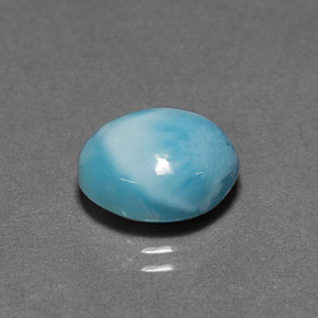 Larimar Blu naturale da 4.98 ct, Taglio ovale, Opaco