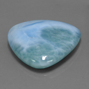 Larimar naturale blu da 27,83 ct, trillion, opaco