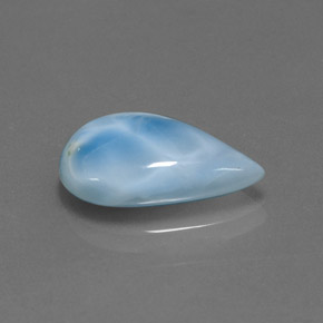 Larimar Blu naturale da 5.64 ct, Forma a pera, Opaco