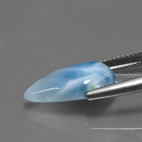Larimar Blu naturale da 5.64 ct, Forma a pera, Opaco