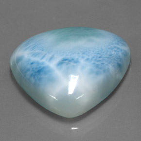 Larimar naturale blu da 55,13 ct, trillion, opaco