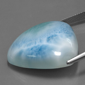 Larimar naturale blu da 55,13 ct, trillion, opaco