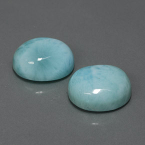 Larimar naturale blu da  ct, taglio ovale, opaco