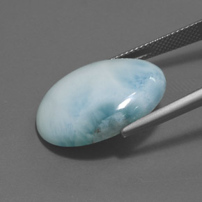 Larimar Blu naturale da 15.84 ct, Taglio ovale, Opaco