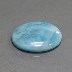 Larimar naturale blu da 14,10 ct, taglio ovale, opaco