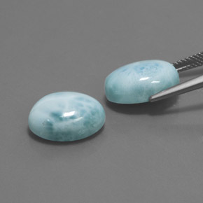 Larimar naturale blu da  ct, taglio ovale, opaco