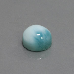 Larimar Blu naturale da 5.15 ct, Taglio rotondo, Opaco
