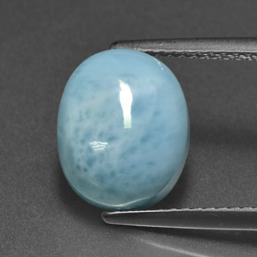 Larimar Blu naturale da 4.73 ct, Taglio ovale, Opaco