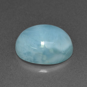 Larimar Blu naturale da 4.80 ct, Taglio ovale, Opaco