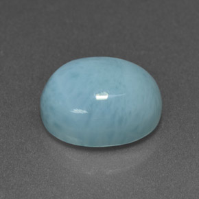 Larimar naturale blu da 4,71 ct, taglio ovale, opaco