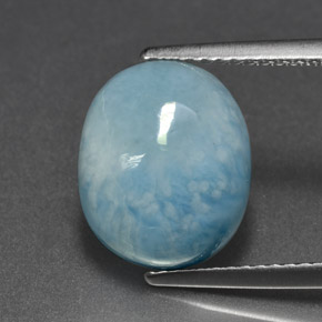 Larimar Blu naturale da 5.81 ct, Taglio ovale, Opaco