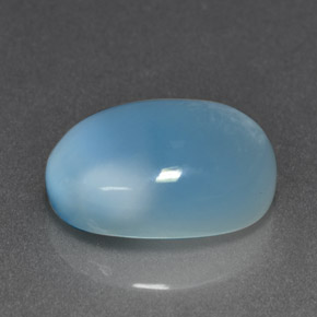 Larimar naturale blu da 7,11 ct, taglio ovale, opaco
