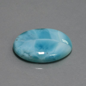 Larimar Blu naturale da 11.74 ct, Taglio ovale, Opaco