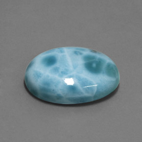 Larimar Blu naturale da 15.77 ct, Taglio ovale, Opaco