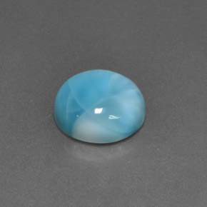 Larimar Blu naturale da 6.52 ct, Taglio rotondo, Opaco