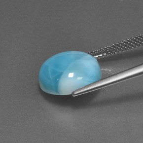 Larimar Blu naturale da 6.52 ct, Taglio rotondo, Opaco