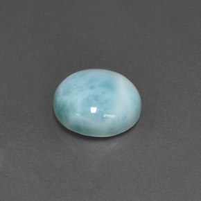 Larimar Blu naturale da 5.81 ct, Taglio rotondo, Opaco
