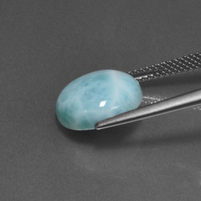 Larimar Blu naturale da 5.81 ct, Taglio rotondo, Opaco