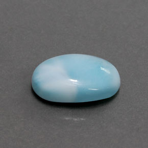 Larimar naturale blu da 3,36 ct, taglio ovale, opaco