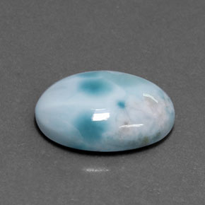 Larimar Blu naturale da 5.27 ct, Taglio ovale, Opaco