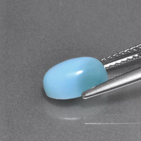 Larimar Blu naturale da 1.90 ct, Taglio ovale, Opaco