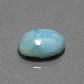 Larimar naturale blu da 5,86 ct, taglio ovale, opaco