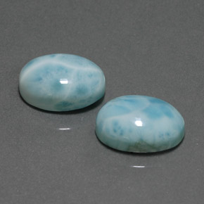 Gemme di Larimar Blu naturale da  ct, Taglio ovale, Opaco