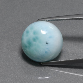 Larimar Blu verde naturale da 7.97 ct, Taglio rotondo, Opaco