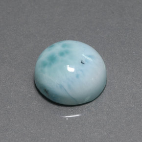 Larimar Blu verde naturale da 7.97 ct, Taglio rotondo, Opaco