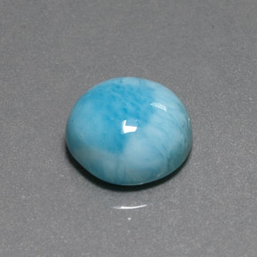 Larimar Blu naturale da 6.90 ct, Taglio rotondo, Opaco