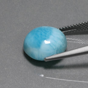 Larimar Blu naturale da 6.90 ct, Taglio rotondo, Opaco