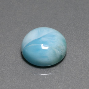 Larimar Blu naturale da 7.17 ct, Taglio rotondo, Opaco
