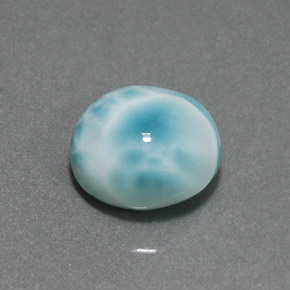 Larimar Blu verde naturale da 5.71 ct, Taglio rotondo, Opaco
