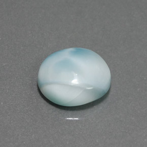 Larimar Blu naturale da 3.95 ct, Taglio rotondo, Opaco