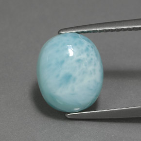 Larimar Blu naturale da 4.73 ct, Taglio ovale, Opaco