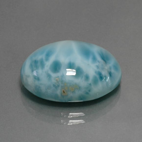 Larimar Blu naturale da 16.87 ct, Taglio ovale, Opaco