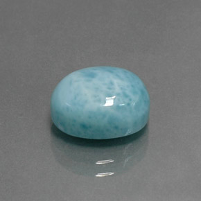 Larimar naturale blu da 4,73 ct, taglio ovale, opaco