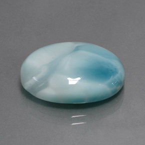 Larimar Blu naturale da 15.28 ct, Ovale, Opaco